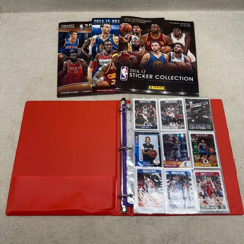NBA Basketball Card Lot Panini Hoops Donruss Threads Rookie Cards Albums